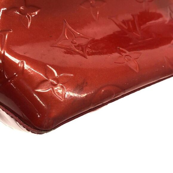 LOUIS VUITTON Reade PM M91088 Rouge Monogram Vernis MI1011 Handbag - Picture 13 of 14